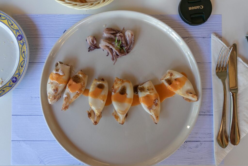 The best fish restaurants in Venice: Grilled mini calamari.
