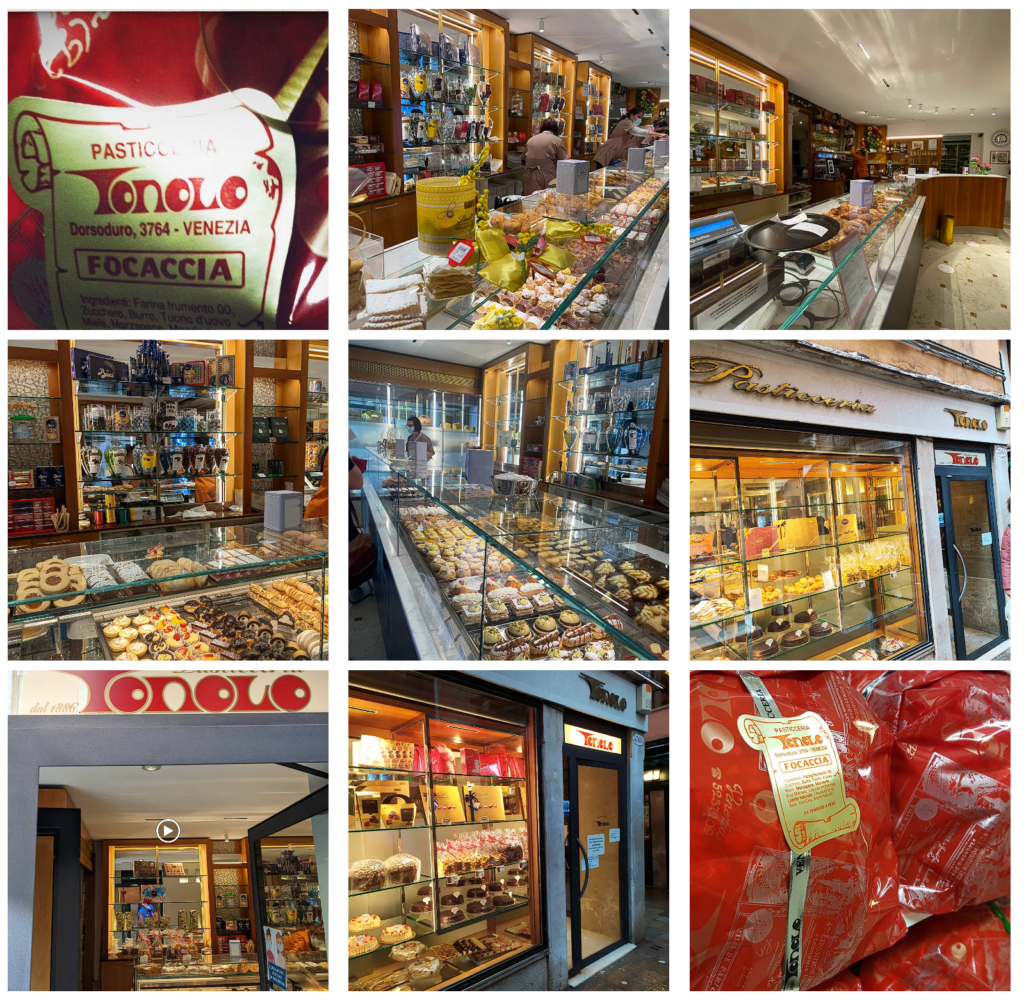 Pasticceria Tonolo offers many delicious drinks for a relaxed breakfast in Venice.