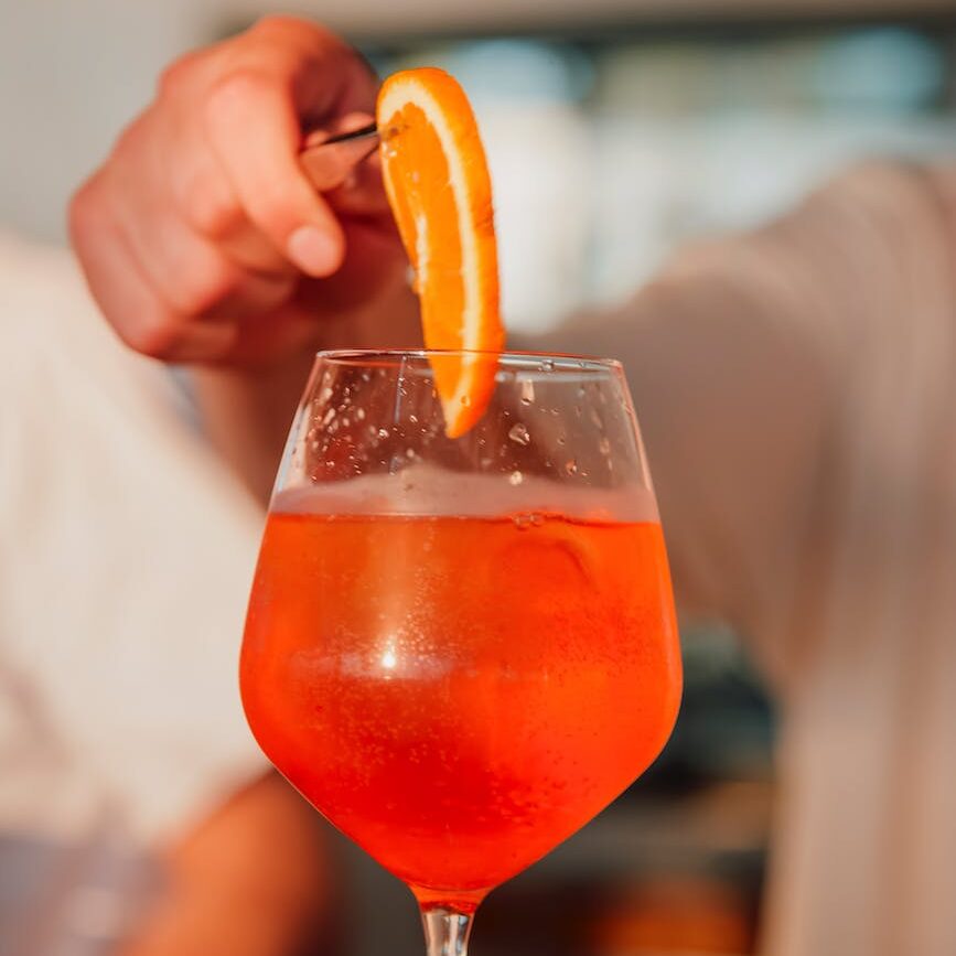 Although the original Venetian Spritz is with Select, the Venetian Spritz with Aperol is the most famous one.