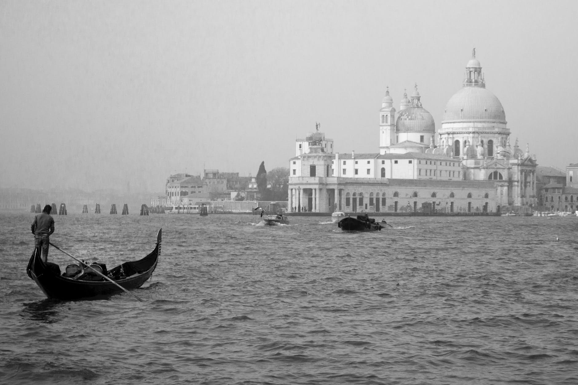 gondola boat and mosque