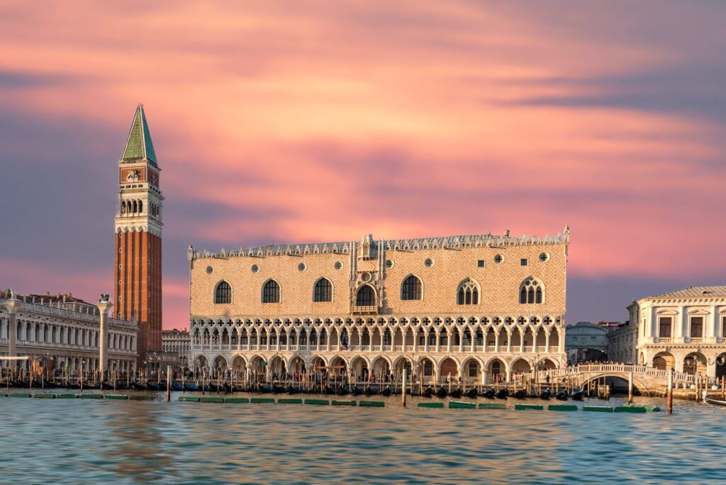 The Doge's Palace (Palazzo Ducale) is an impressive Gothic-style palace located in St Mark s Square in Venice, Italy, that served as the residence of the Doge of Venice and was the center of Venetian political power for centuries.