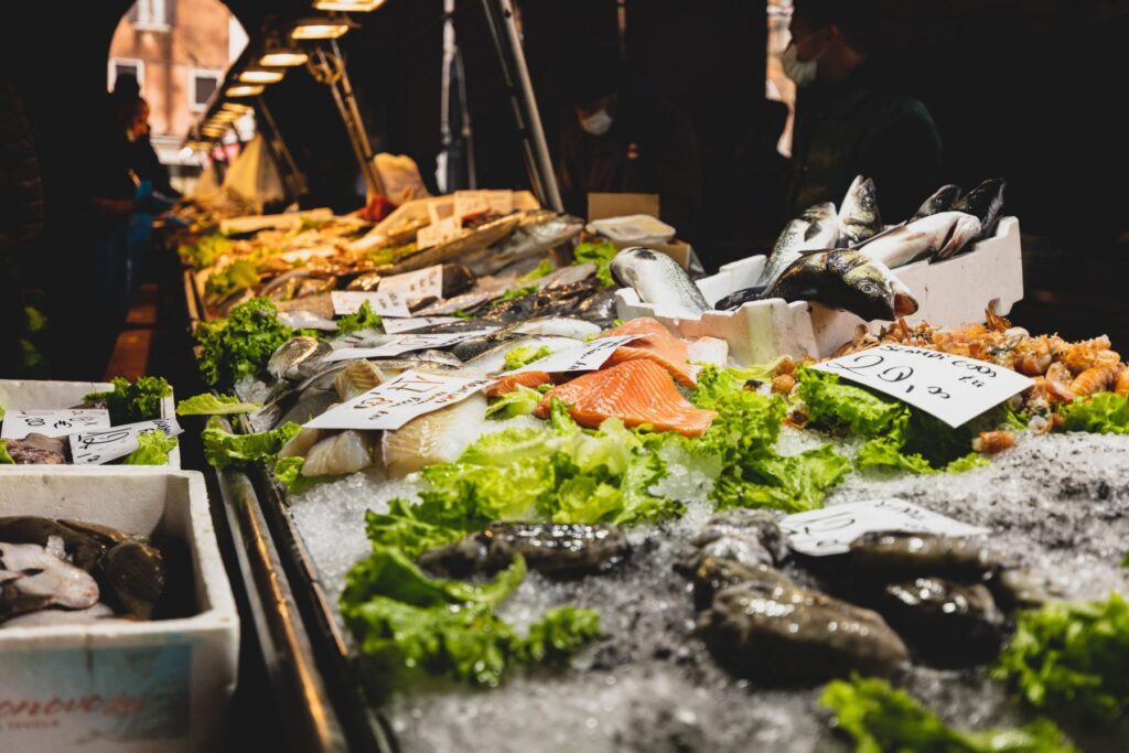 The Rialto Market is a fantastic place to discover in Venice when it rains.