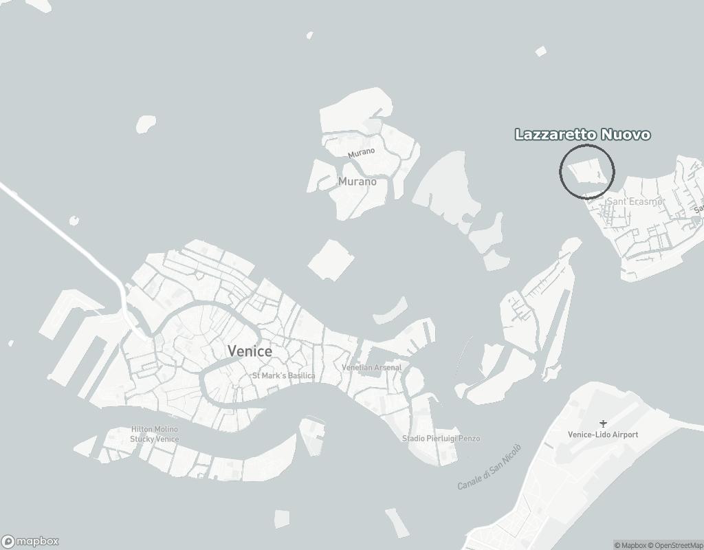 Die Insel Lazzaretto Nuovo in der venezianischen Lagune