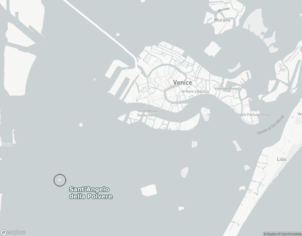 Die Insel Sant'Angelo della Polvere in der venezianischen Lagune