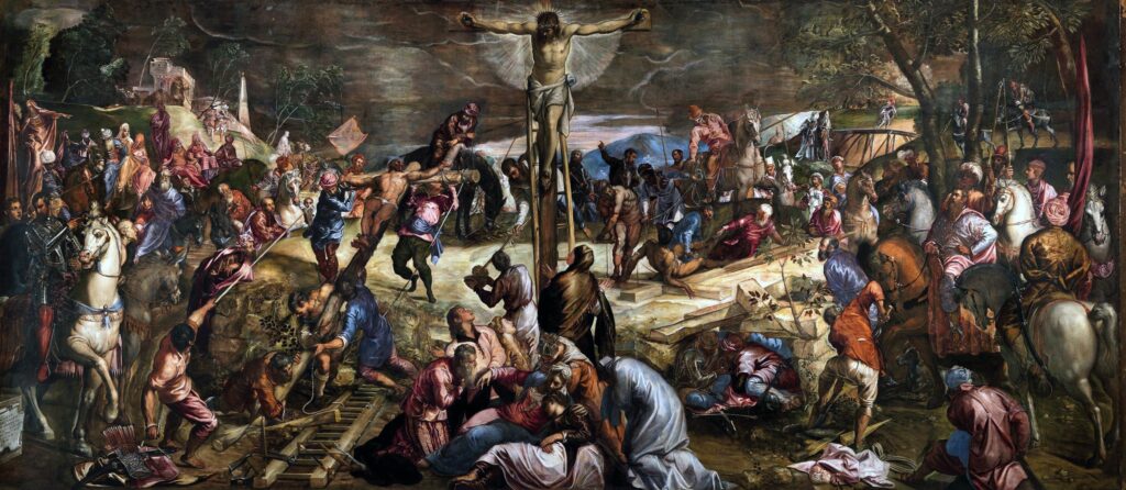Jacopo Tintoretto - Die Kreuzigung 1565 in der Scuola Grande di San Rocco in Venedig