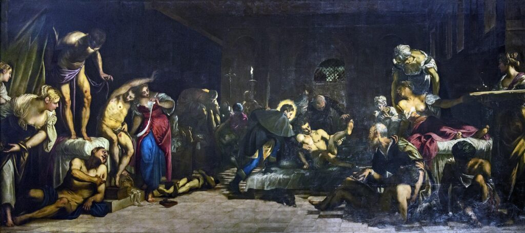  In der Kirche San Rocco: Jacopo Tintoretto - San Rocco heilt Pestopfer 1559