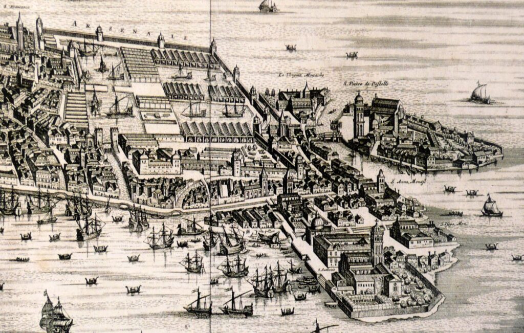Arsenale von Venedig zur Zeiten der Republik Venedig 1724