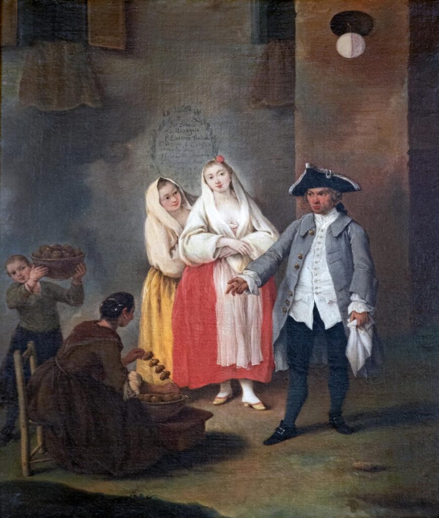 Ein Gemälde, das die Tratidion der Fritole in Venedig schon um 1750 beweist.