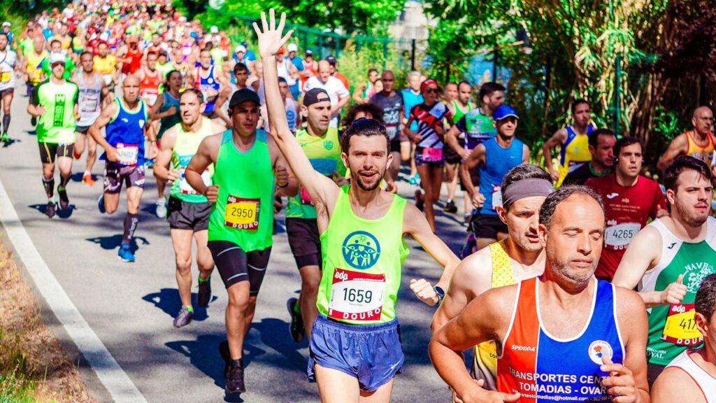 Der Marathon in Venedig ist auch als Venedig-Marathon bekannt. Hier sind Teilnehmer des Marathon von Venedig zu sehen.