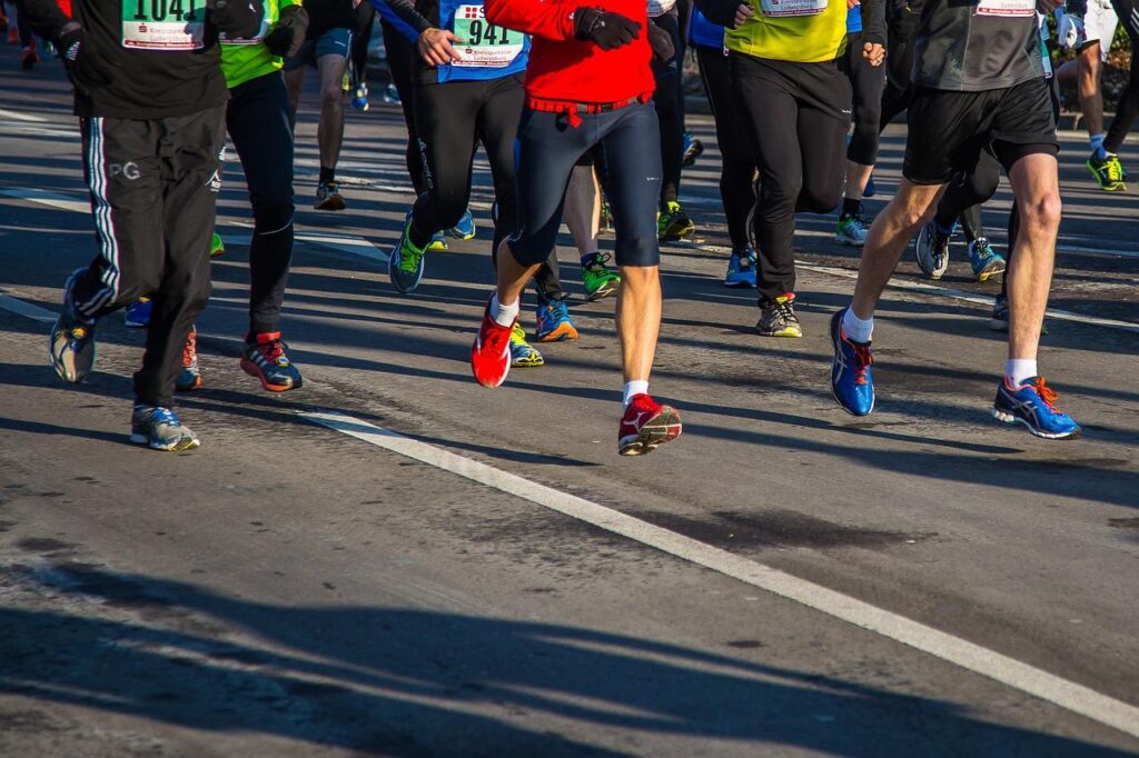 Der Marathon in Venedig ist auch als Venedig-Marathon bekannt. Hier sind Teilnehmer zu sehen.
